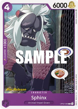 Sphinx (OP02-088) [Paramount War Pre-Release Cards] One Piece Single Bandai