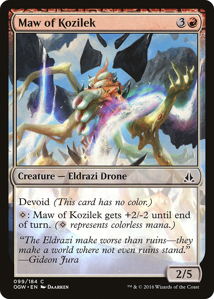 Maw of Kozilek (OGW-099) [Oath of the Gatewatch] Foil MTG Single Wizards of the Coast