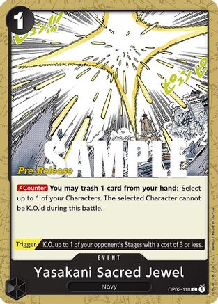 Yasakani Sacred Jewel (OP02-118) [Paramount War Pre-Release Cards] One Piece Single Bandai