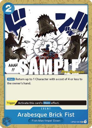 Arabesque Brick Fist (OP02-067) [Paramount War Pre-Release Cards] One Piece Single Bandai