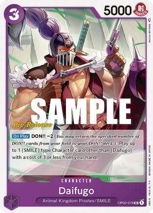 Daifugo (OP02-078) [Paramount War Pre-Release Cards] One Piece Single Bandai