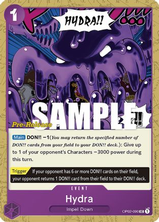 Hydra (OP02-090) [Paramount War Pre-Release Cards] One Piece Single Bandai
