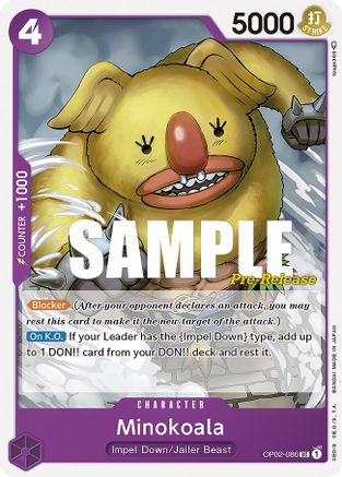 Minokoala (OP02-086) [Paramount War Pre-Release Cards] One Piece Single Bandai