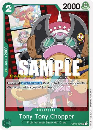Tony Tony.Chopper (OP02-034) [Paramount War Pre-Release Cards] One Piece Single Bandai