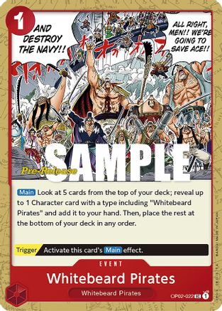 Whitebeard Pirates (OP02-022) [Paramount War Pre-Release Cards] One Piece Single Bandai