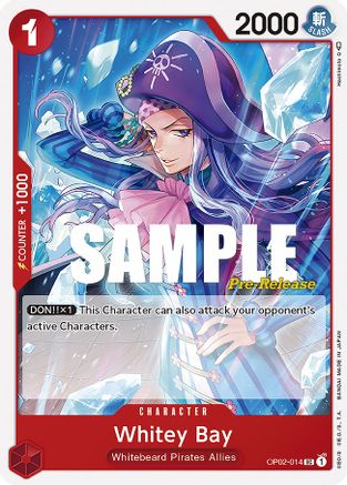 Whitey Bay (OP02-014) [Paramount War Pre-Release Cards] One Piece Single Bandai