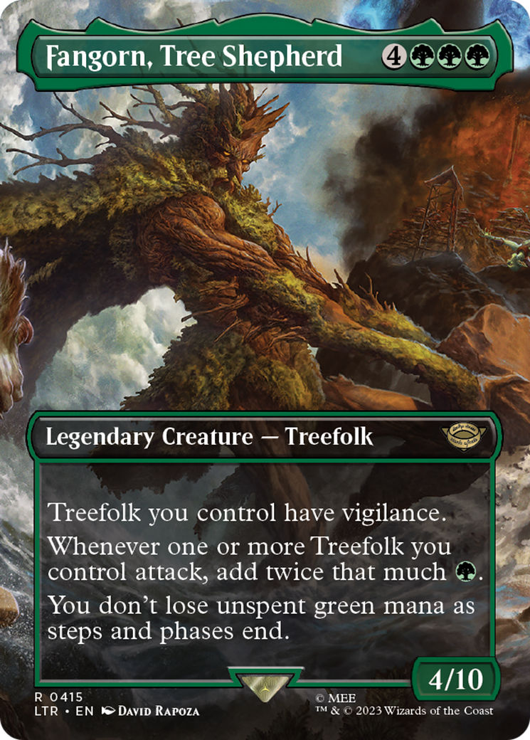 Fangorn, Tree Shepherd (LTR-415) [The Lord of the Rings: Tales of Middle-earth] (Borderless) Foil MTG Single Wizards of the Coast