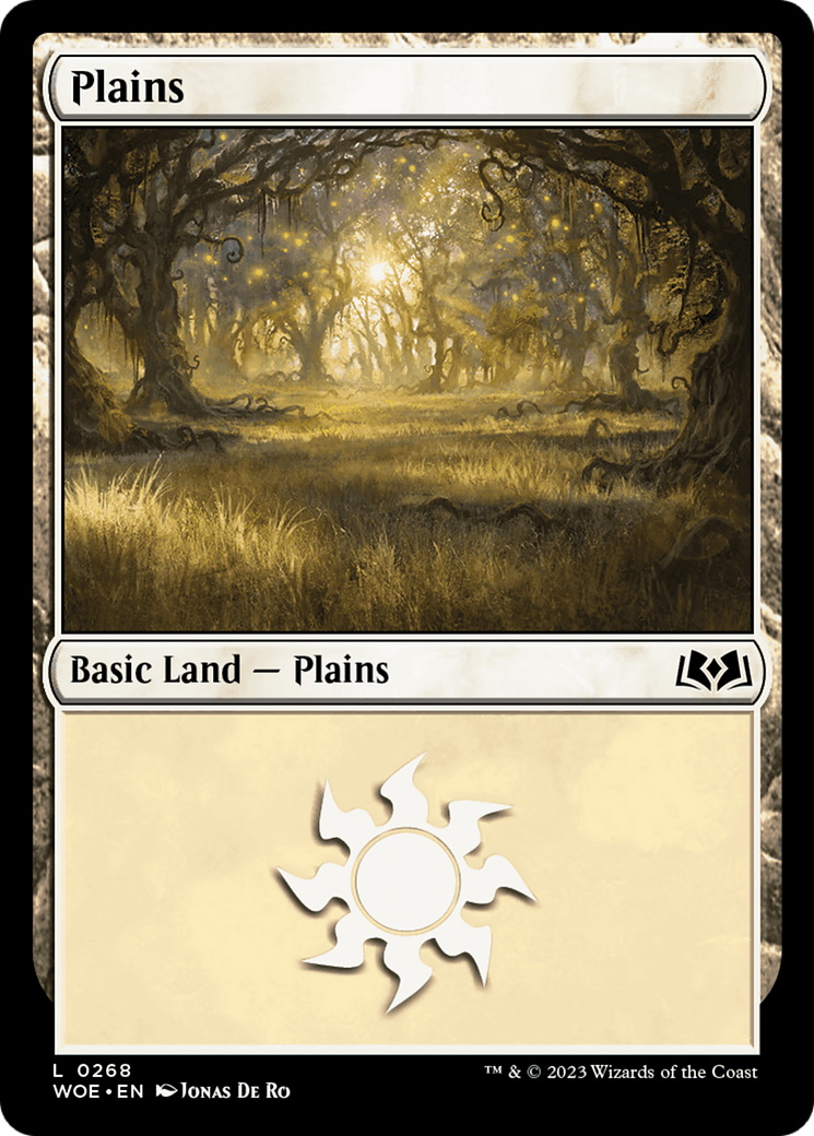 Plains (0268) (WOE-268) [Wilds of Eldraine] Foil MTG Single Wizards of the Coast