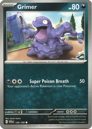 Grimer (126) Reverse Holofoil [SV: Base Set] Pokemon Single Pokémon