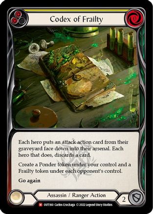 Codex of Frailty [OUT160] (Outsiders)  Rainbow Foil Flesh And Blood Single Flesh And Blood   