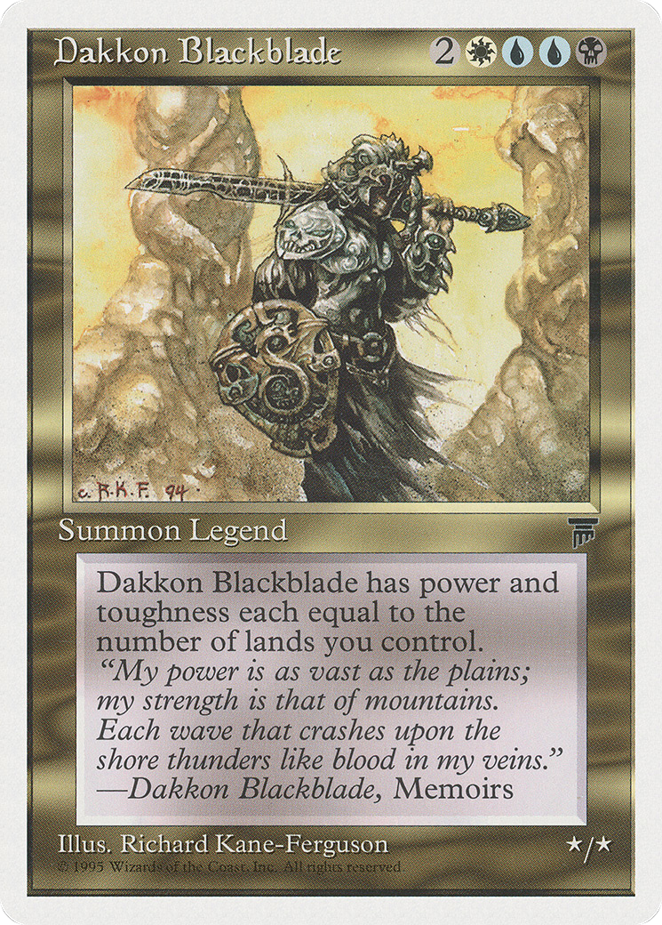 Dakkon Blackblade (CHR-) [Chronicles] MTG Single Wizards of the Coast