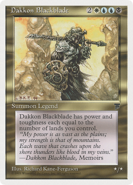 Dakkon Blackblade (CHR-) [Chronicles] MTG Single Wizards of the Coast