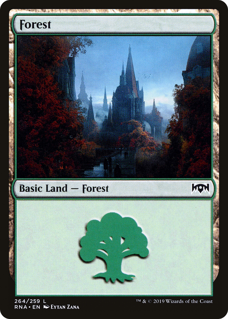 Forest (RNA-264) [Ravnica Allegiance] Foil MTG Single Wizards of the Coast