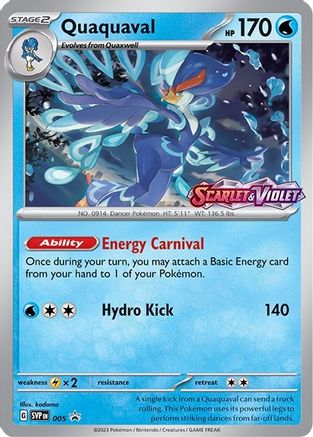 Quaquaval - 005 (Prerelease) (5) Holofoil [Promos: SV Promo Cards] Pokemon Single Pokémon