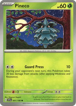 Pineco (1) Reverse Holofoil [SV: Base Set] Pokemon Single Pokémon