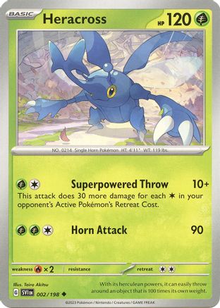 Heracross (2) Reverse Holofoil [SV: Base Set] Pokemon Single Pokémon