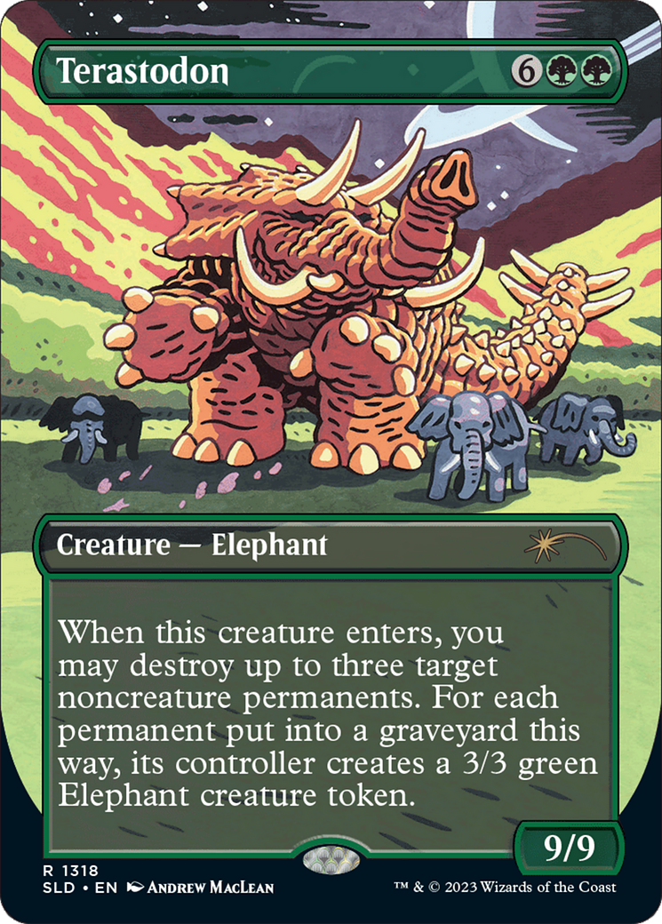 Terastodon (SLD-1318) [Secret Lair] Drop (Borderless) MTG Single Wizards of the Coast