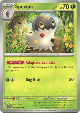 Spewpa (9) [SV: Base Set] Pokemon Single Pokémon