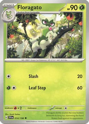 Floragato (14) Reverse Holofoil [SV: Base Set] Pokemon Single Pokémon
