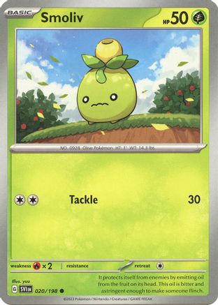 Smoliv - 020/198 Reverse Holofoil [SV: Base Set] Pokemon Single Pokémon