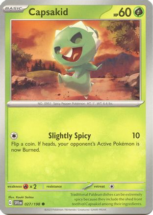 Capsakid - 027/198 Reverse Holofoil [SV: Base Set] Pokemon Single Pokémon