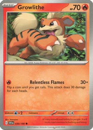 Growlithe - 030/198 Reverse Holofoil [SV: Base Set] Pokemon Single Pokémon