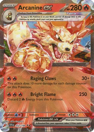 Arcanine ex - 032/198 Holofoil [SV: Base Set] Pokemon Single Pokémon