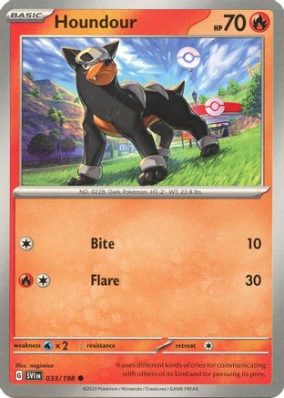 Houndour - 033/198 Reverse Holofoil [SV: Base Set] Pokemon Single Pokémon