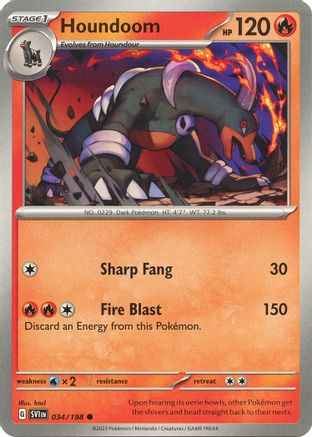 Houndoom - 034/198 Reverse Holofoil [SV: Base Set] Pokemon Single Pokémon