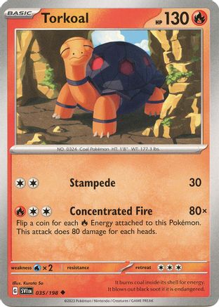 Torkoal (35) Reverse Holofoil [SV: Base Set] Pokemon Single Pokémon