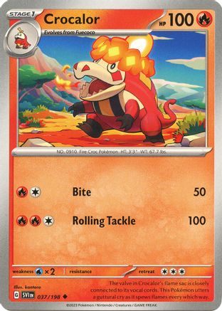 Crocalor (37) Reverse Holofoil [SV: Base Set] Pokemon Single Pokémon