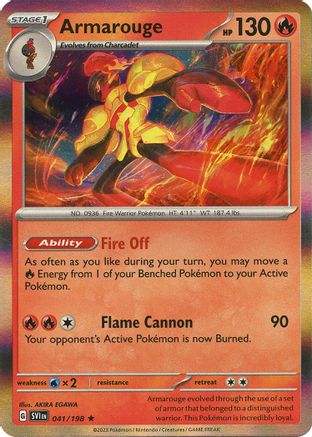 Armarouge - 041/198 Reverse Holofoil [SV: Base Set] Pokemon Single Pokémon
