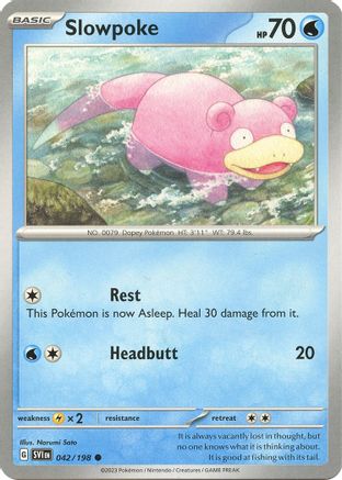 Slowpoke - 042/198 Reverse Holofoil [SV: Base Set] Pokemon Single Pokémon