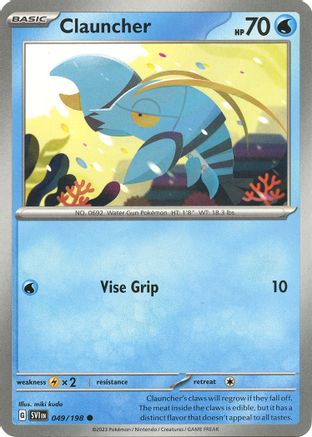 Clauncher - 049/198 [SV: Base Set] Pokemon Single Pokémon
