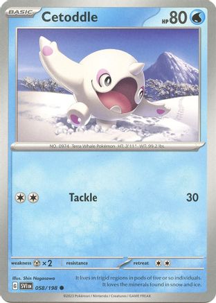 Cetoddle - 058/198 [SV: Base Set] Pokemon Single Pokémon