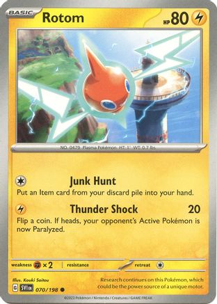 Rotom - 070/198 Reverse Holofoil [SV: Base Set] Pokemon Single Pokémon
