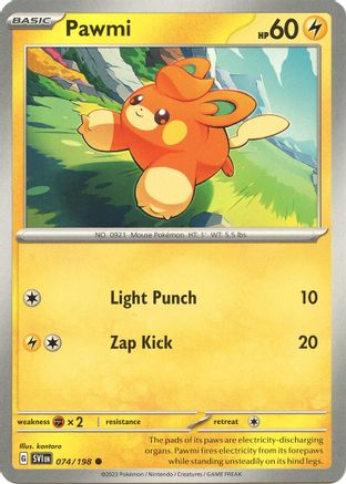 Pawmi - 074/198 Reverse Holofoil [SV: Base Set] Pokemon Single Pokémon