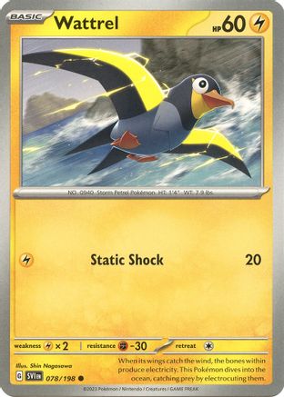 Wattrel - 078/198 [SV: Base Set] Pokemon Single Pokémon
