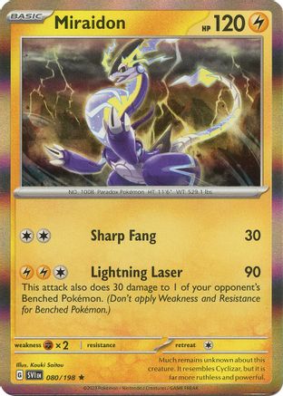 Miraidon (80) Reverse Holofoil [SV: Base Set] Pokemon Single Pokémon