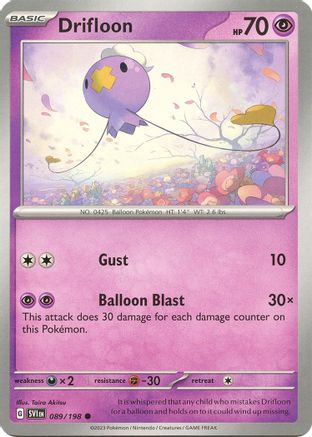 Drifloon (89) Reverse Holofoil [SV: Base Set] Pokemon Single Pokémon