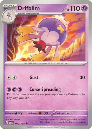 Drifblim (90) Reverse Holofoil [SV: Base Set] Pokemon Single Pokémon
