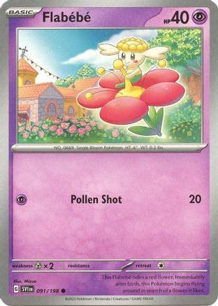 Flabebe (91) Reverse Holofoil [SV: Base Set] Pokemon Single Pokémon