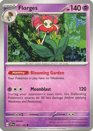 Florges (93) Reverse Holofoil [SV: Base Set] Pokemon Single Pokémon