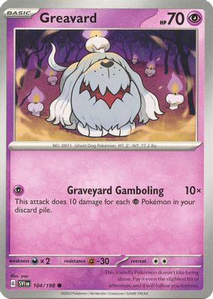 Greavard - 104/198 Reverse Holofoil [SV: Base Set] Pokemon Single Pokémon