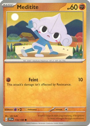 Meditite - 110/198 Reverse Holofoil [SV: Base Set] Pokemon Single Pokémon