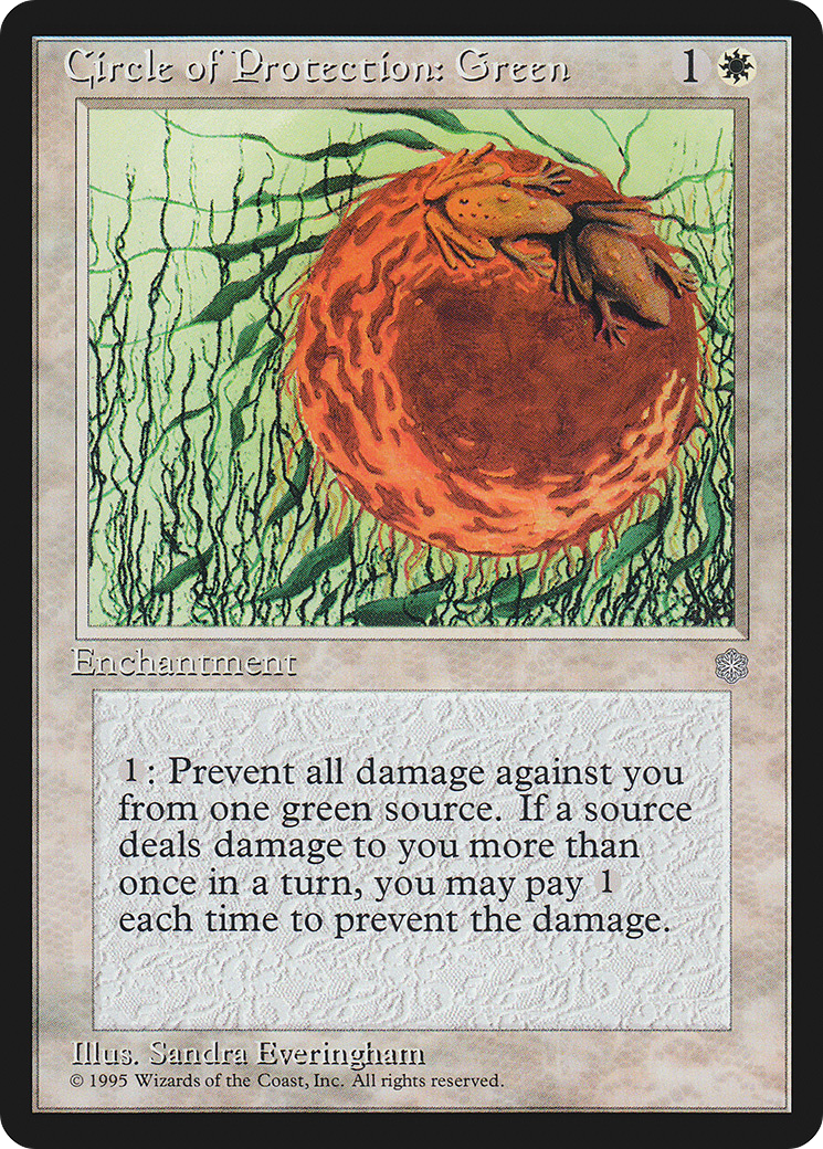 Circle of Protection: Green (ICE-) [Ice Age] MTG Single Wizards of the Coast