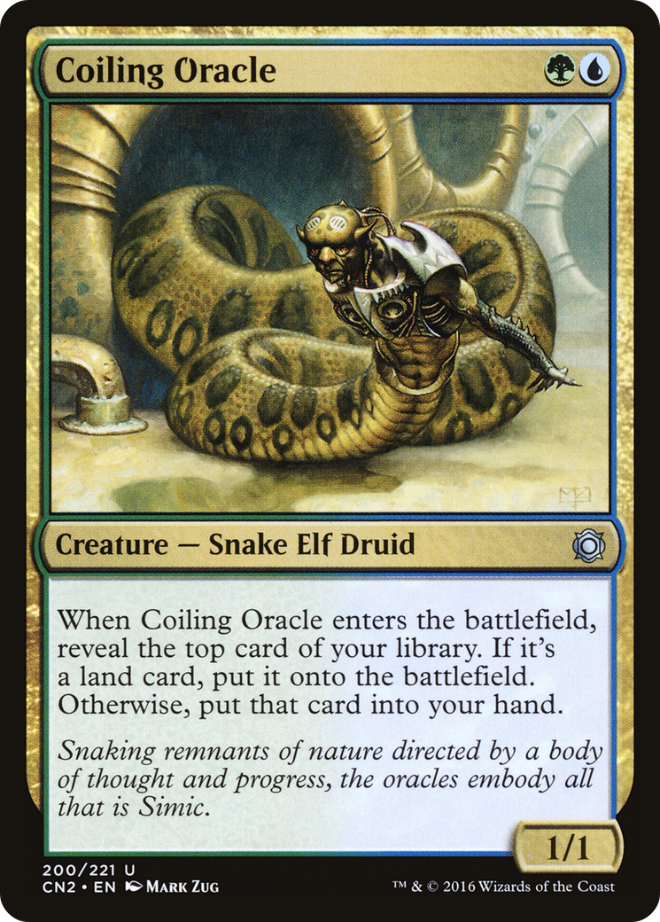 Coiling Oracle (CN2-200) [Conspiracy: Take the Crown] MTG Single Wizards of the Coast