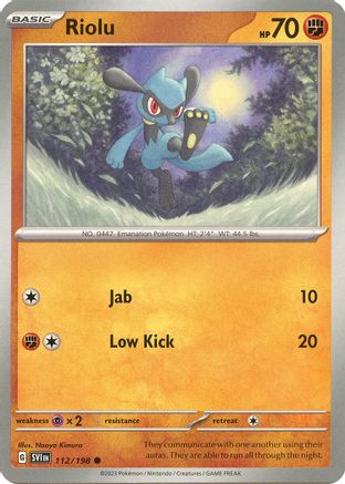 Riolu - 112/198 Reverse Holofoil [SV: Base Set] Pokemon Single Pokémon