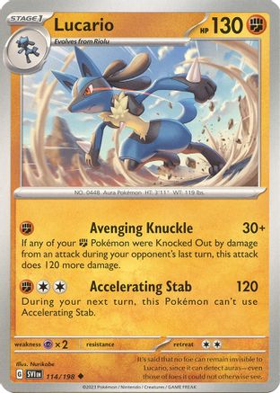 Lucario - 114/198 Reverse Holofoil [SV: Base Set] Pokemon Single Pokémon