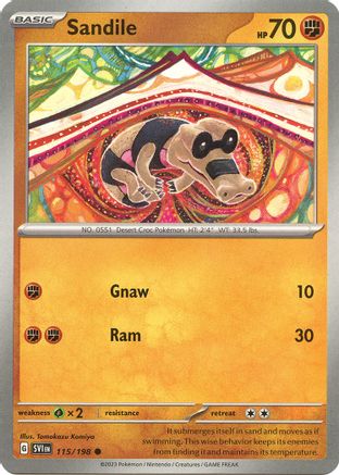 Sandile - 115/198 [SV: Base Set] Pokemon Single Pokémon